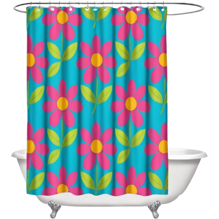 colorful shower curtain emoji