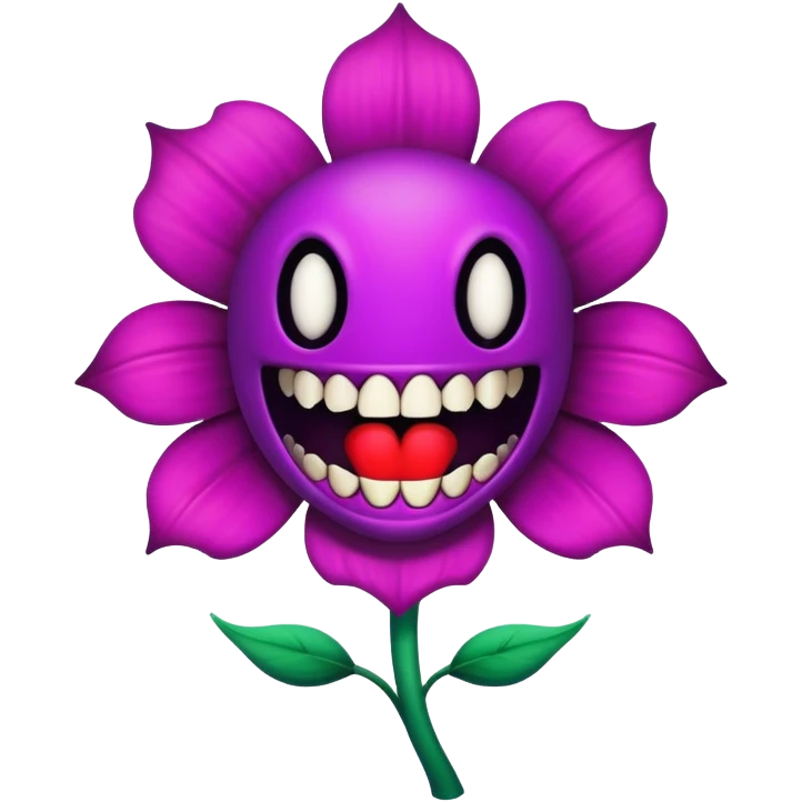 flower with scary theeth but no face emoji