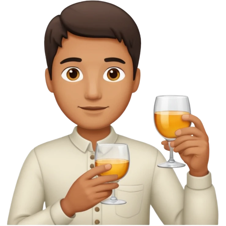 Man with glass emoji