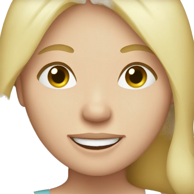 Pregnant blond women happy emoji