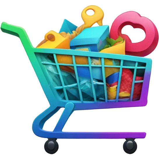 Abstract shopping cart design emoji