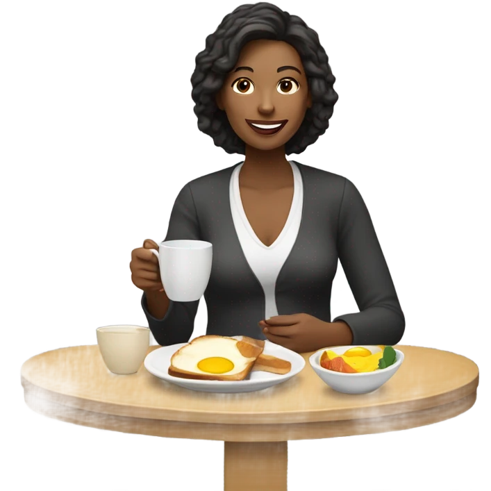 woman having breakfast emoji