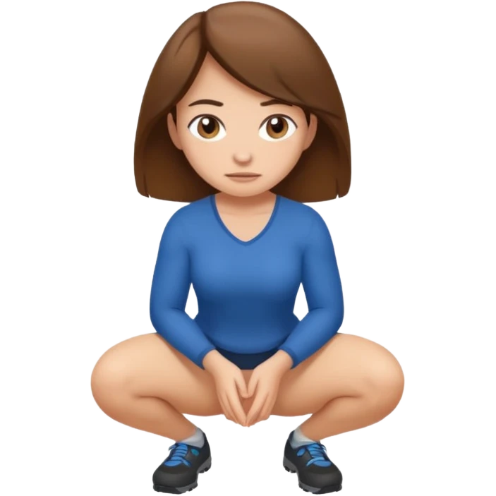 emoji femme brune peau claire qui fait caca emoji