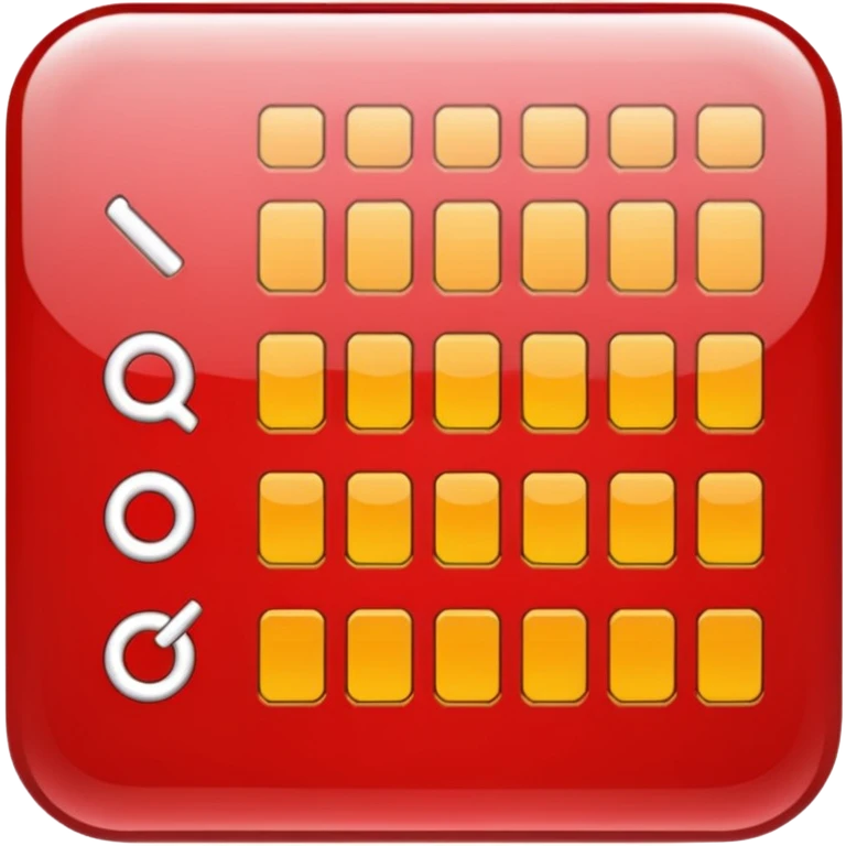 Planilha vermelha emoji