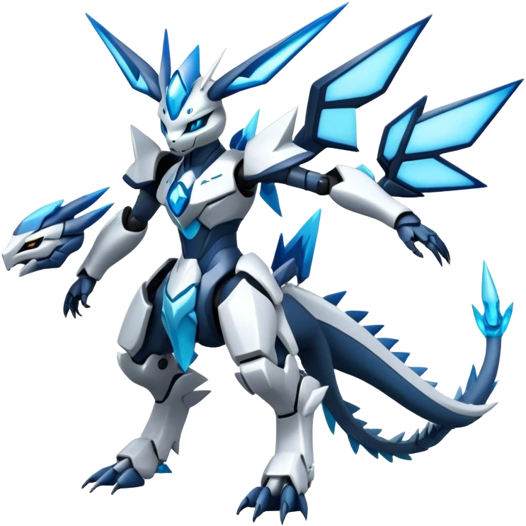 Cyborg-Kyurem-Glaceon-dialga-hybrid, full body emoji