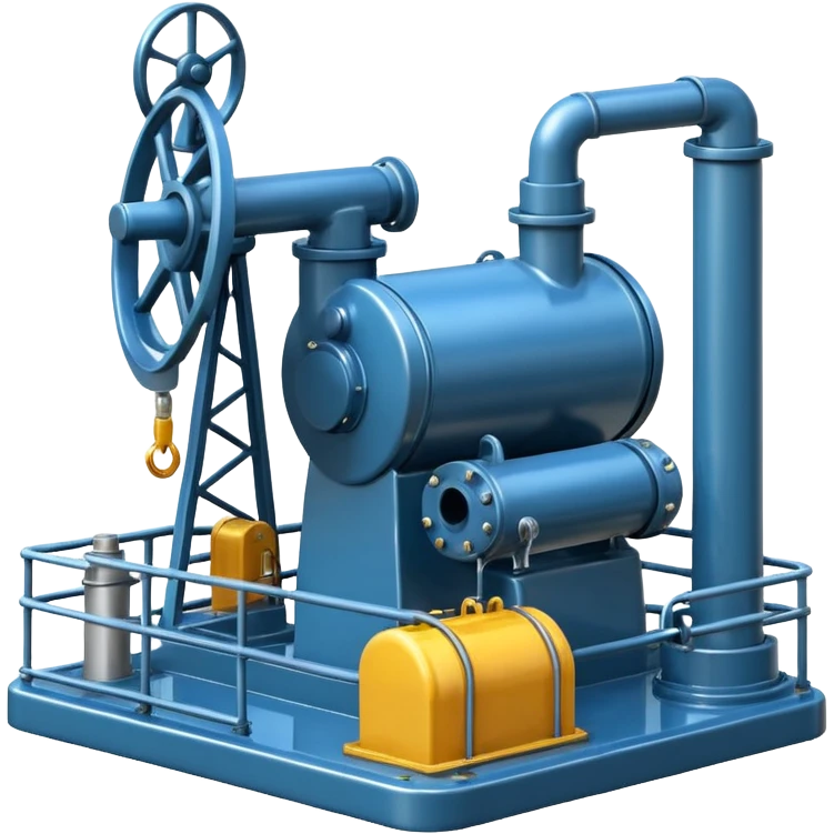 oil pumping station steel shiny emoji