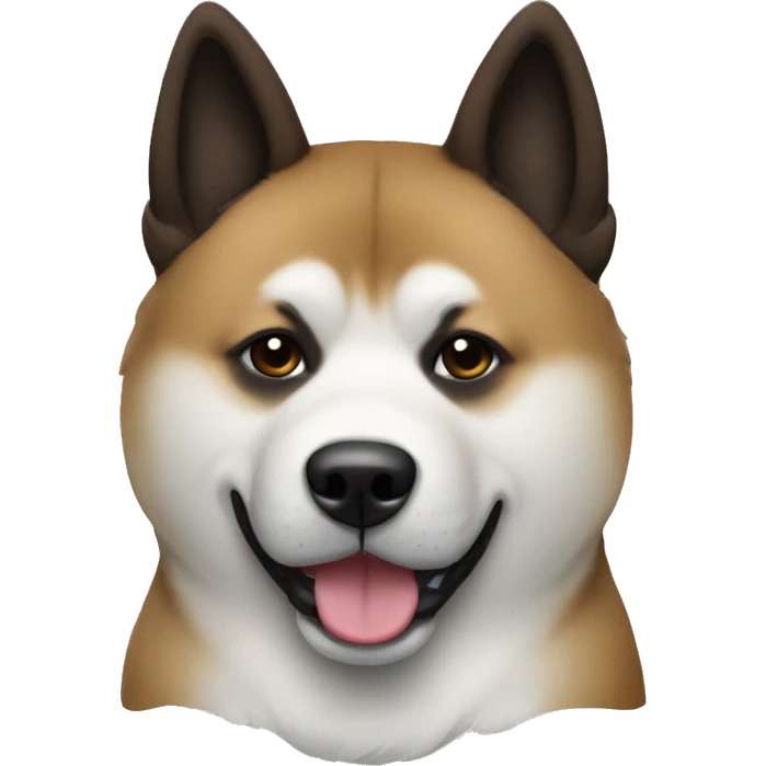 Akita americano negro emoji