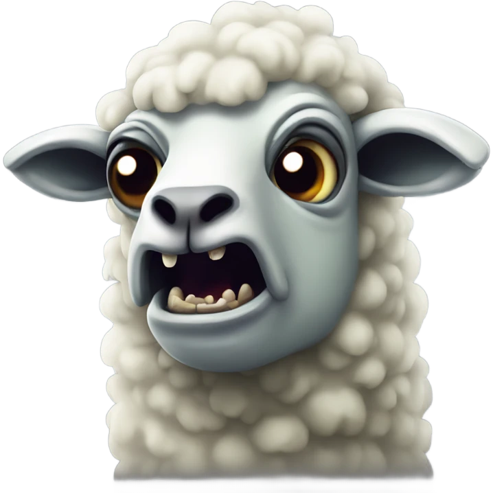 crazy zombie sheep emoji