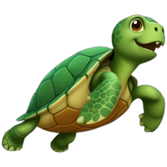 running turtle emoji
