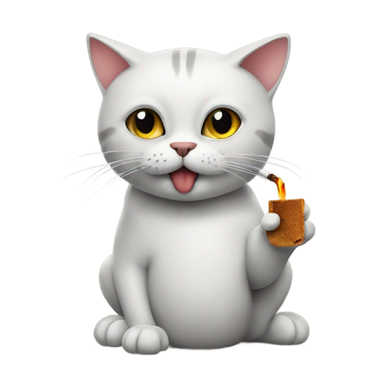 Cat smoking emoji