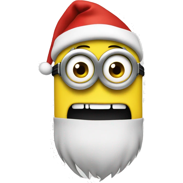 minion wearing santa hat emoji