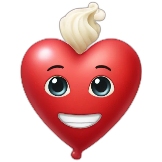 Heart cream emoji