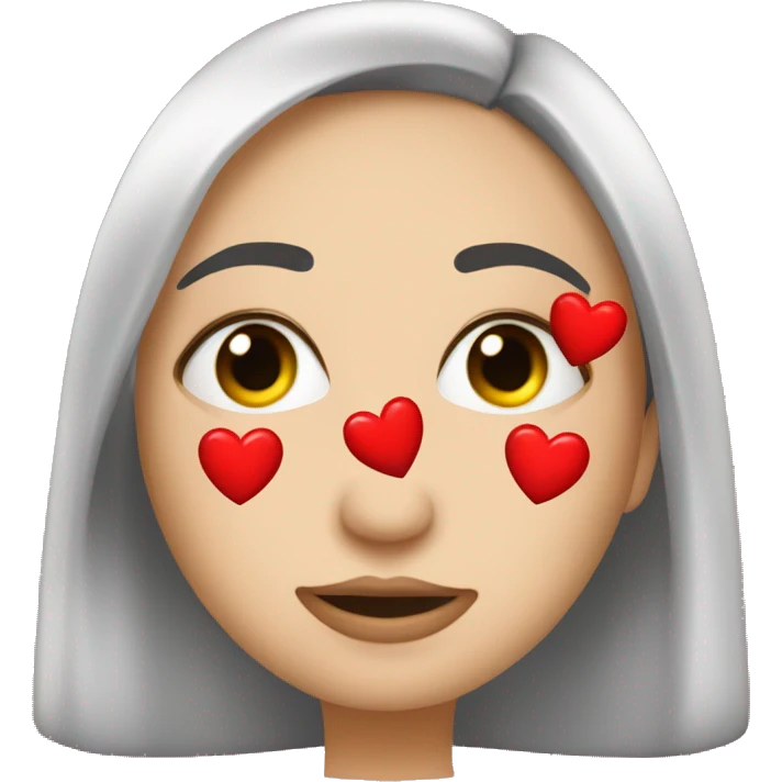 Cara tirando un beso con corazones en los ojos  emoji