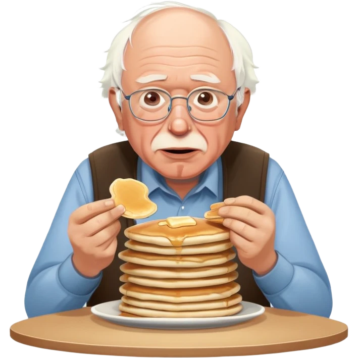 Bernie sanders eating pancakes emoji