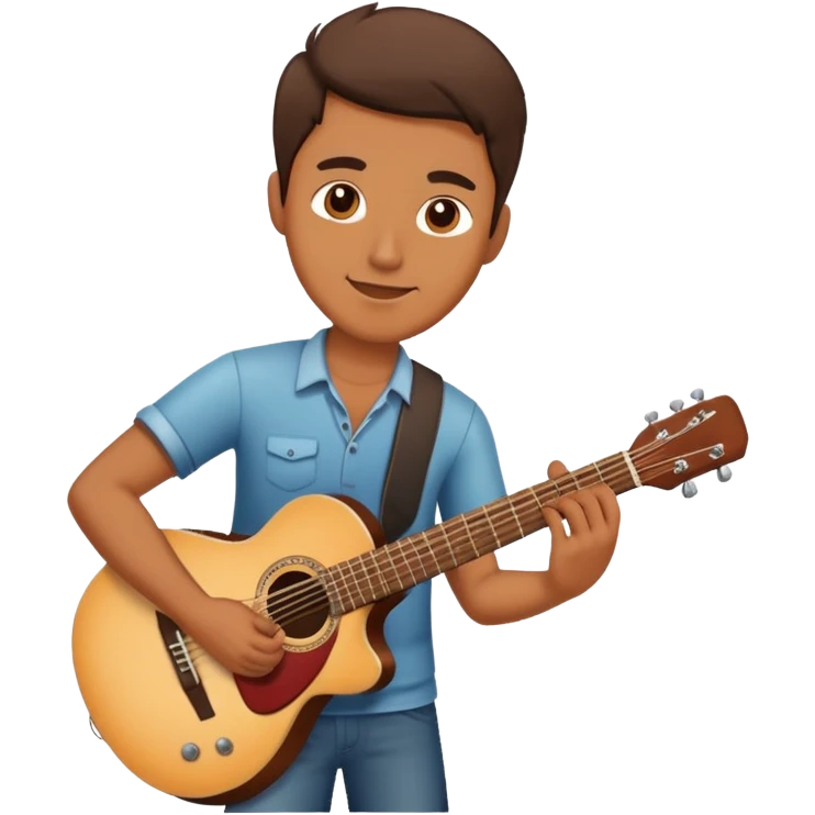 ผู้ชายกำลังเล่นกีต้าร์ emoji