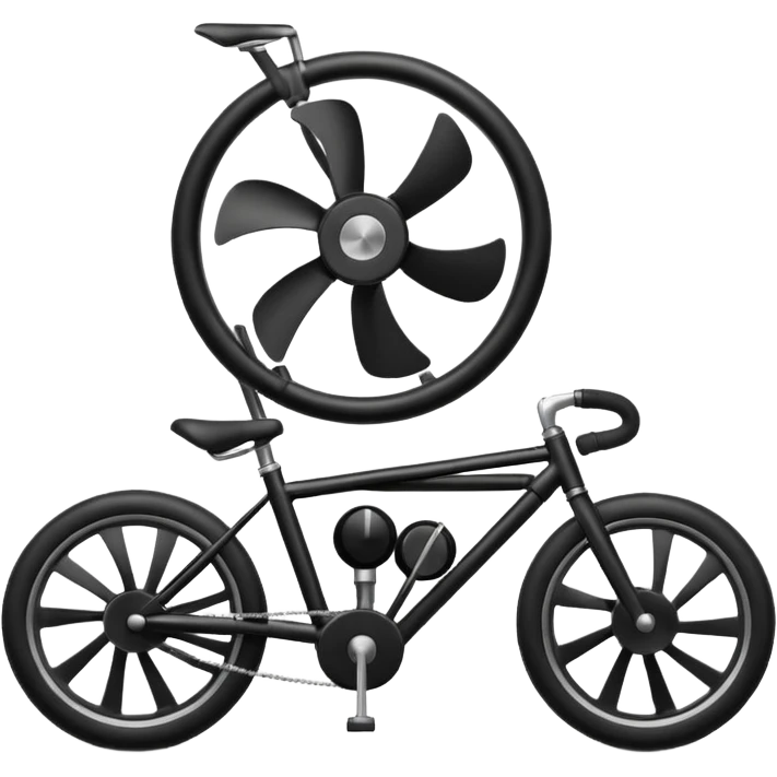 Fan and bike emoji