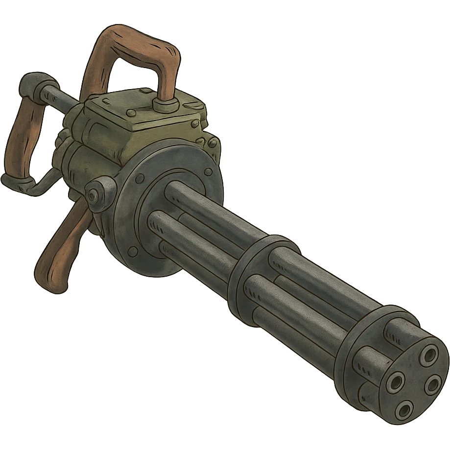 ghibli style XM134 Minigun emoji