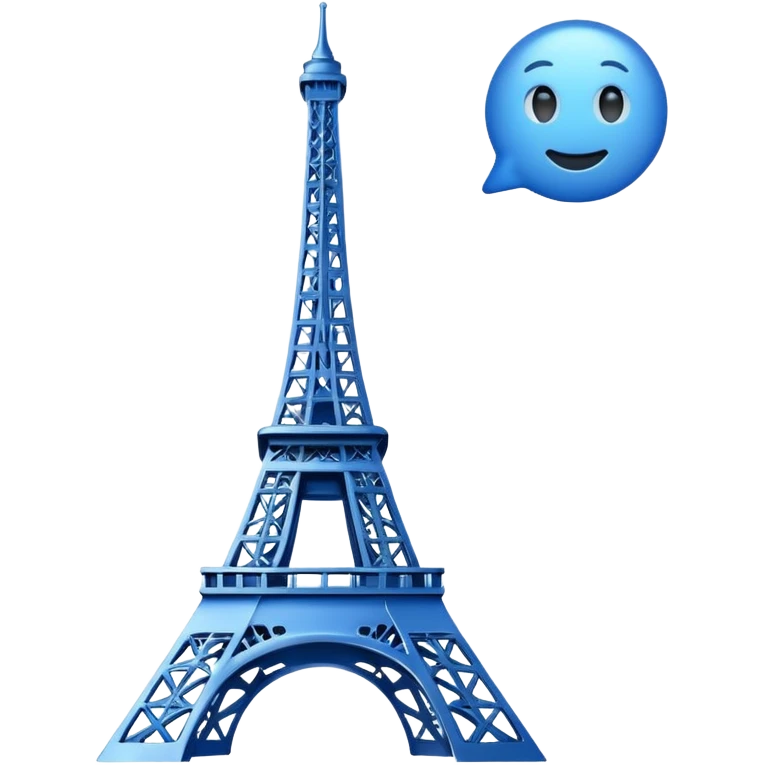 create a blue emoji of tour eiffel emoji