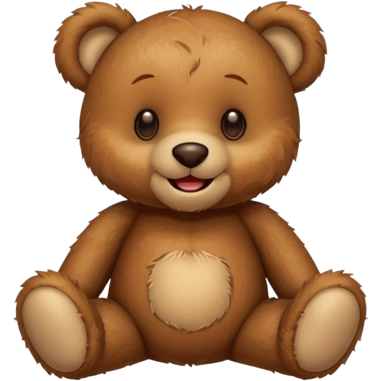 teddy bear with happy face emoji