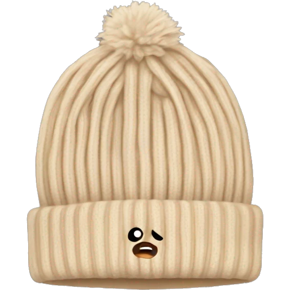 beige winter beanie no person emoji