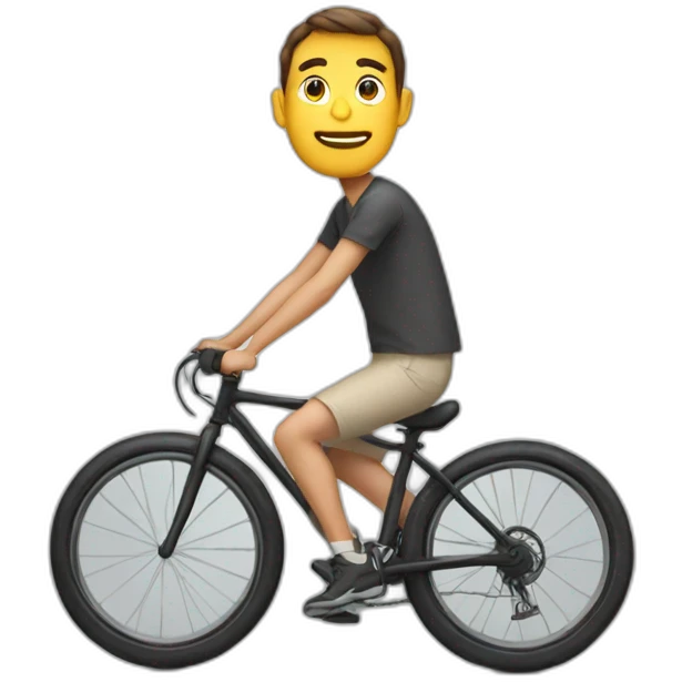 tall guy on bike emoji
