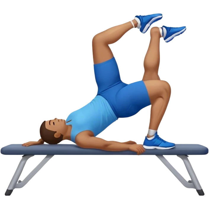 glute-bridges-exercise guy with blue shorts  emoji