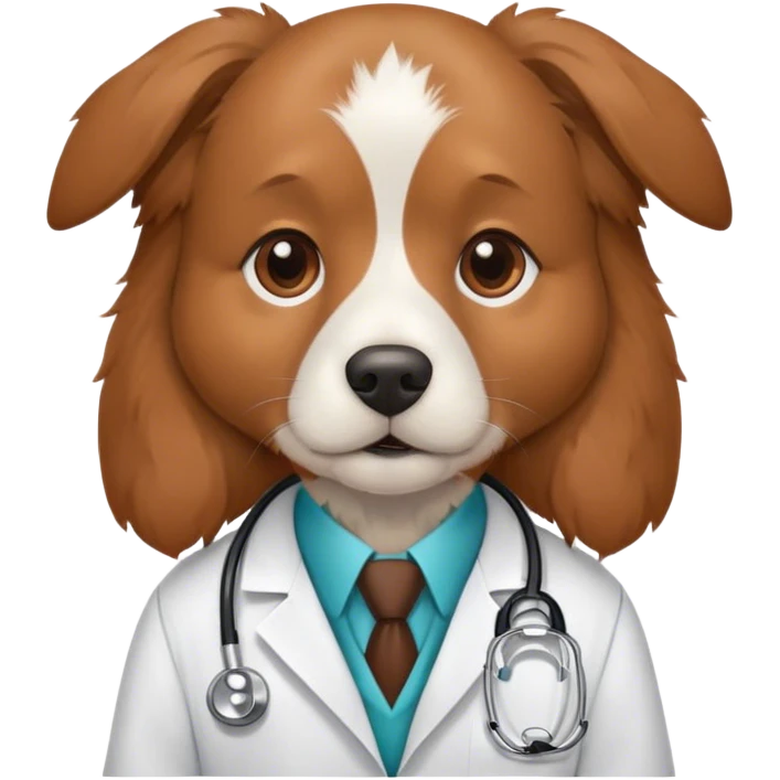 Dog as a doctor emoji