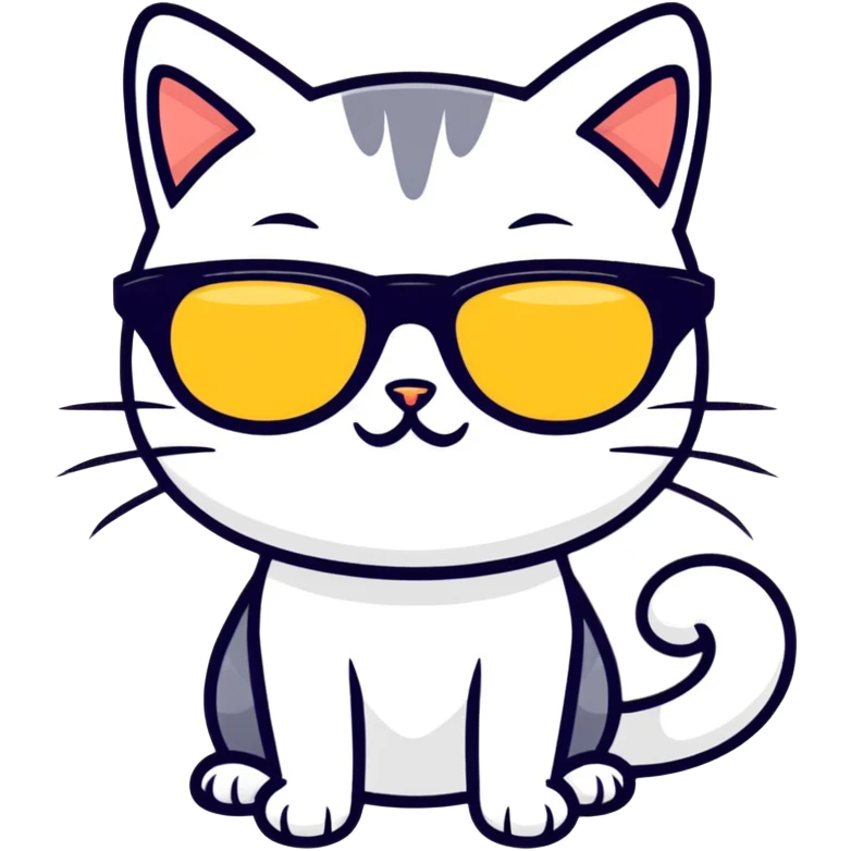 Cat with sunglasses emoji
