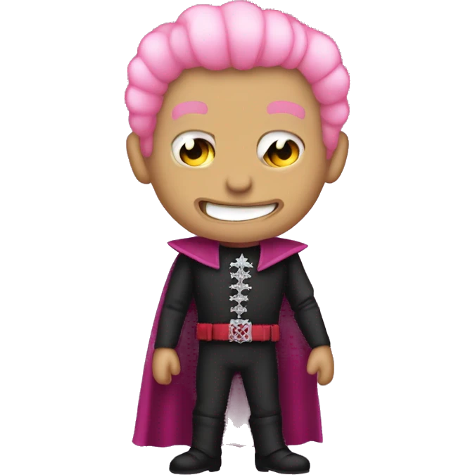 vampiro beijando um príncipe rosa emoji