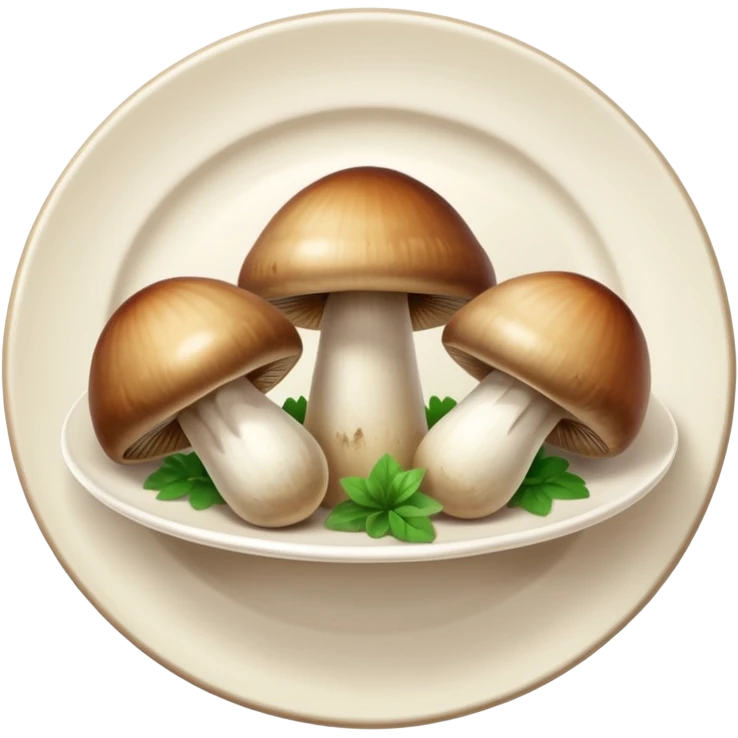 3 champignons on the plat emoji