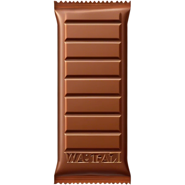 Vertical Chocolate bar packaging, front view emoji