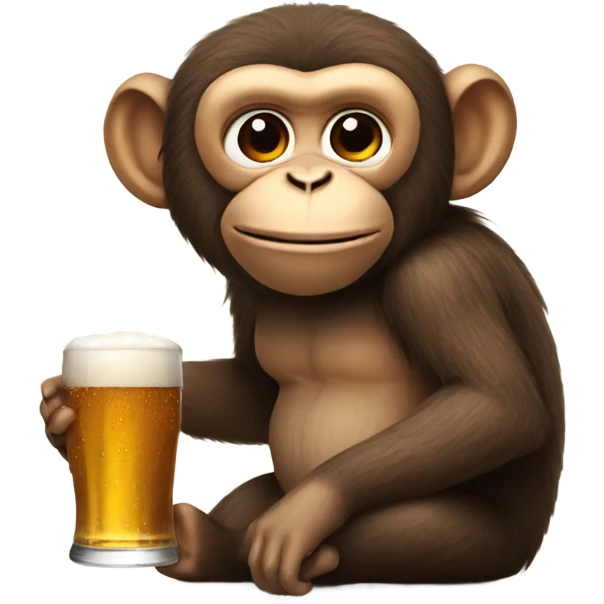 Monkey drinking beer  emoji