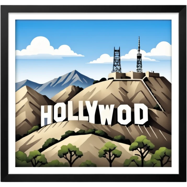 hollywood sign emoji