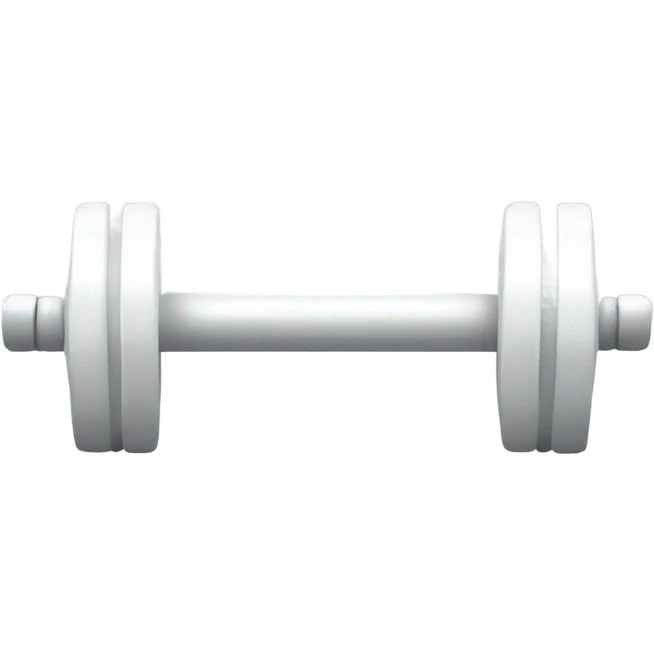 Long dumbbell white gym bar emoji