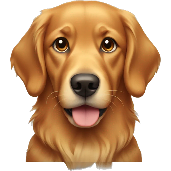Red golden retriever  emoji