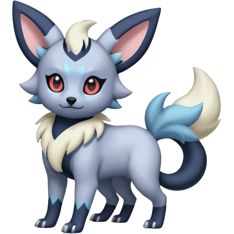 Pastel Absol-Zorua-Umbreon-fusion (full body) emoji