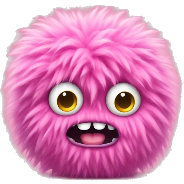 Pink fluffy monster  emoji