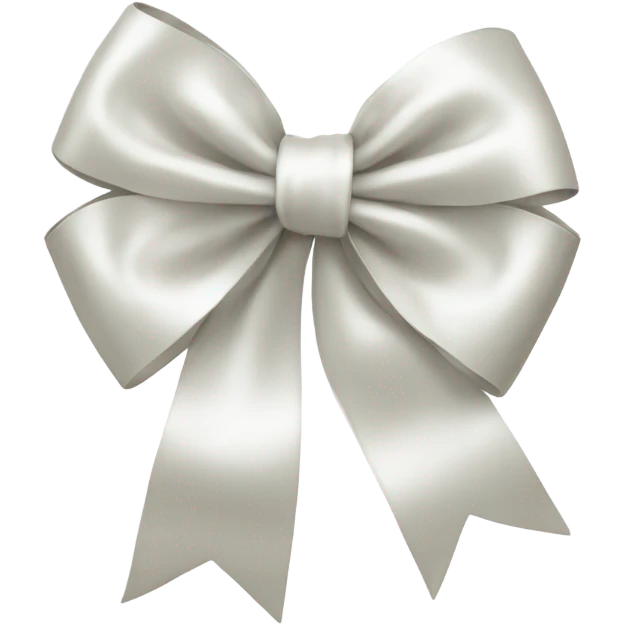 white satin bow emoji