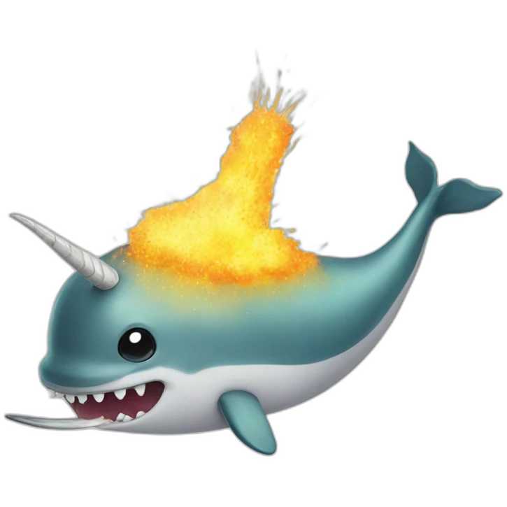 exploding head narwhal emoji