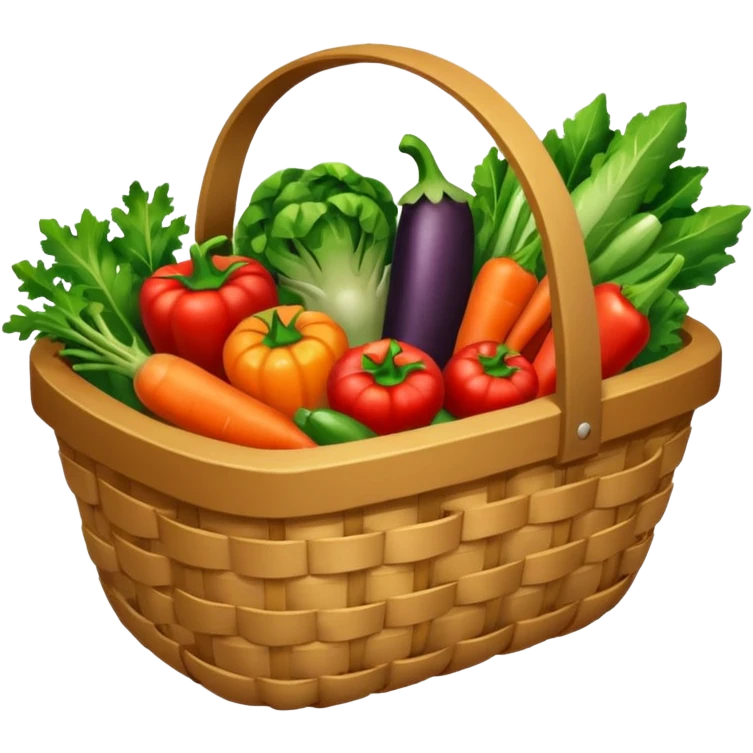 generate an image for vegetables basket emoji