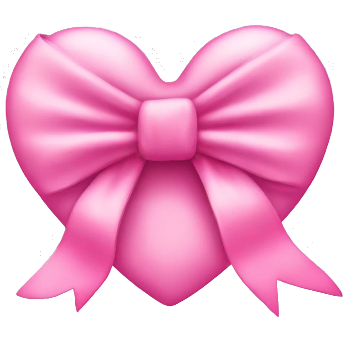 Pink bow heart emoji