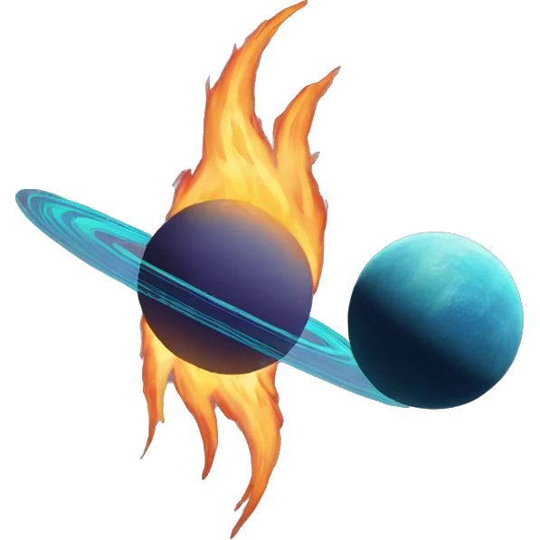 Planet comet flaming trail emoji