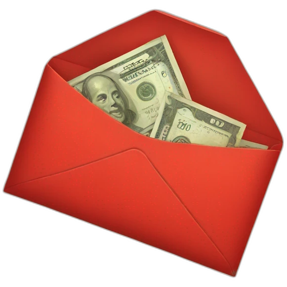 Red envelope chinese money emoji