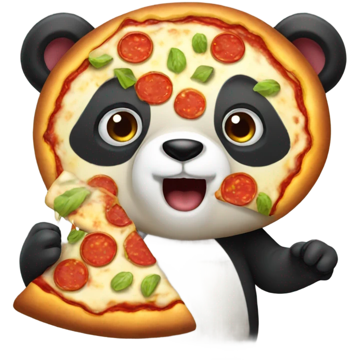 Panda eating pizza  emoji