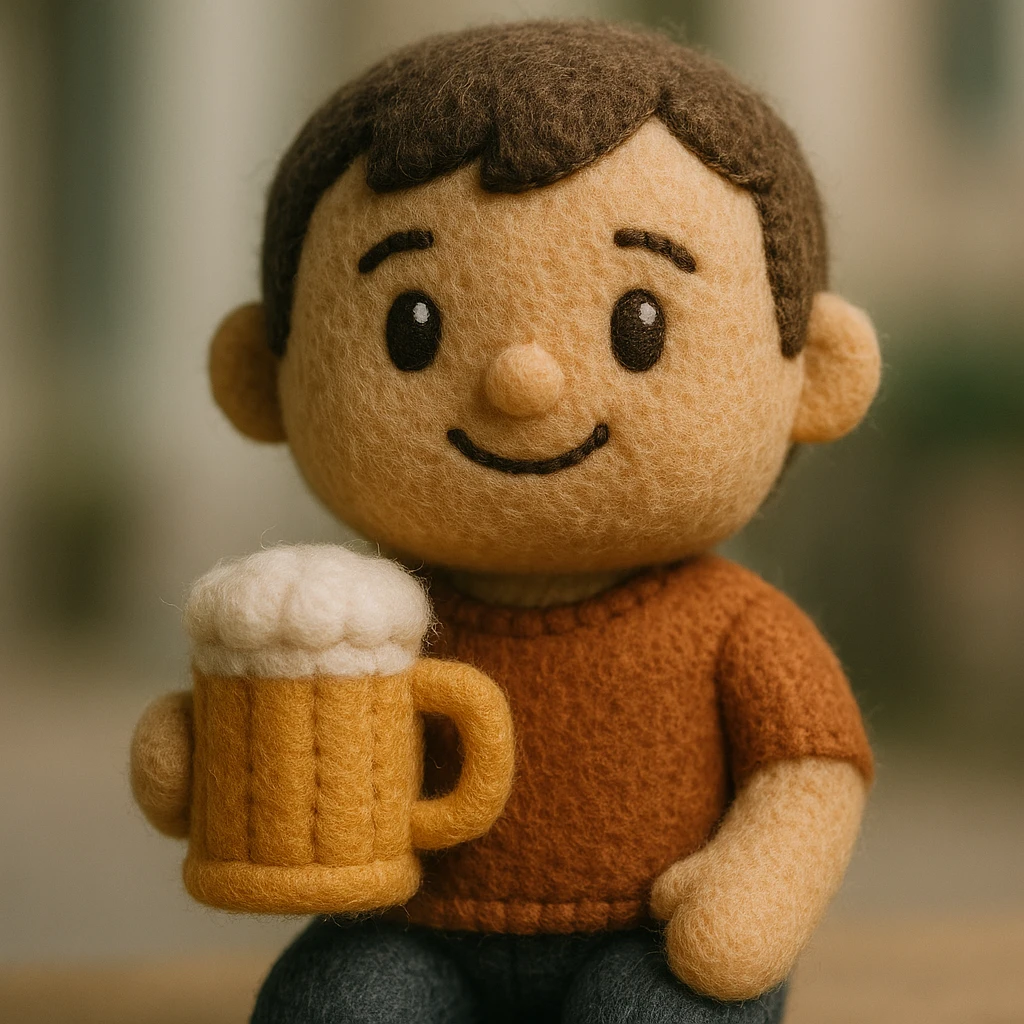 A person with a beer mug emoji