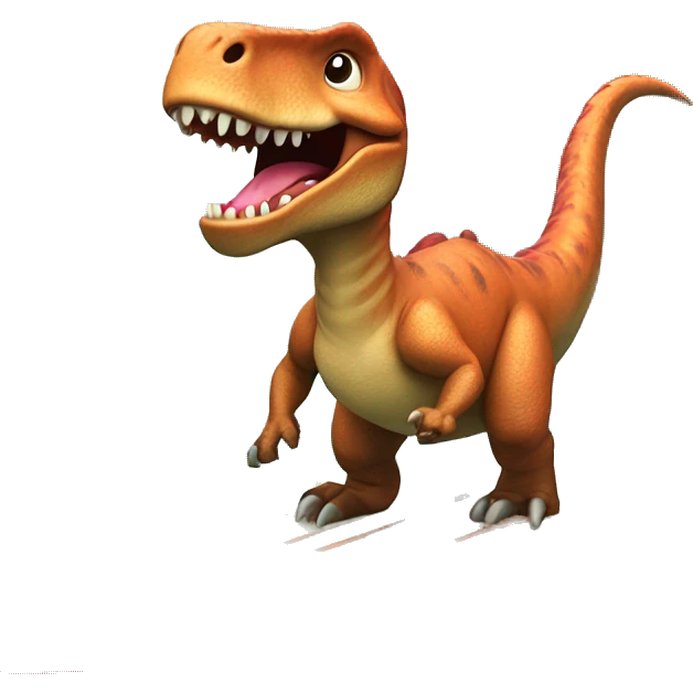 Dinosaur on a surfboard ￼ emoji