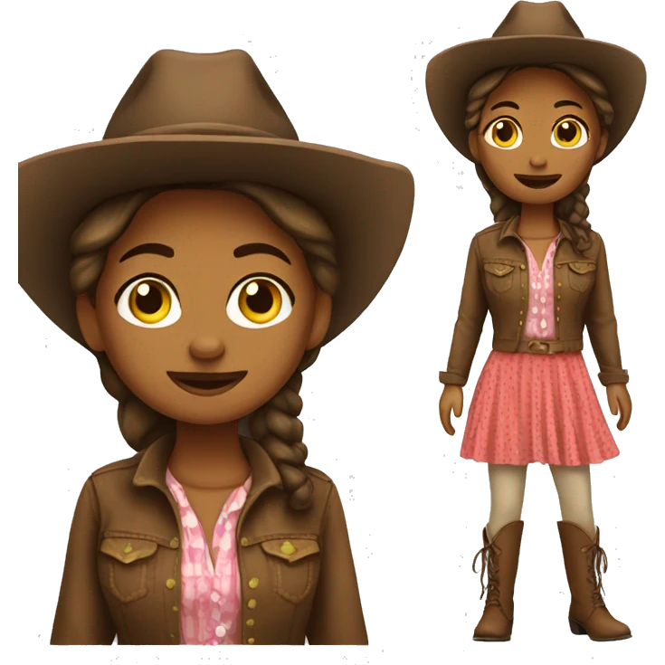 cowgirl with a dress emoji