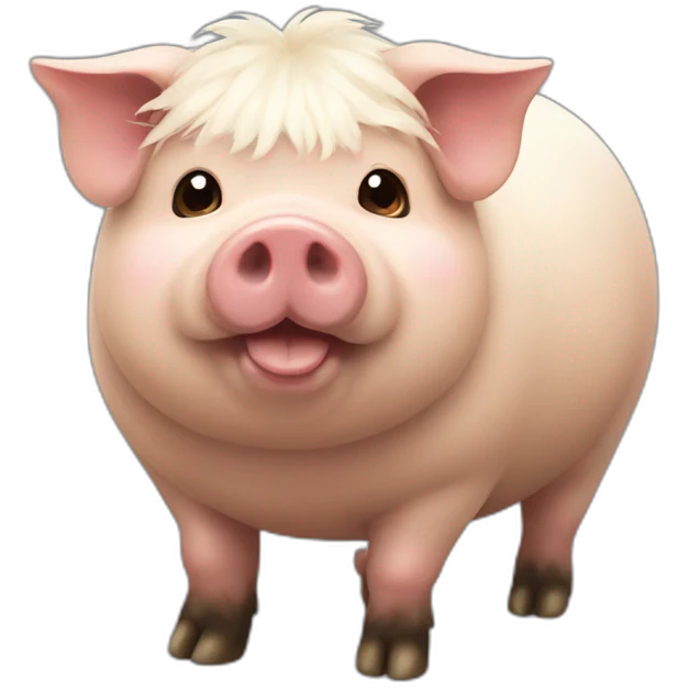 Fatty round kunekune pig emoji