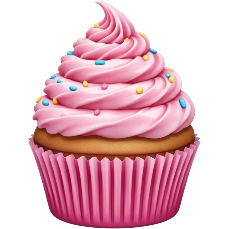 Cupcake with pink icing emoji