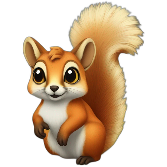 royal fox squirrel queen emoji